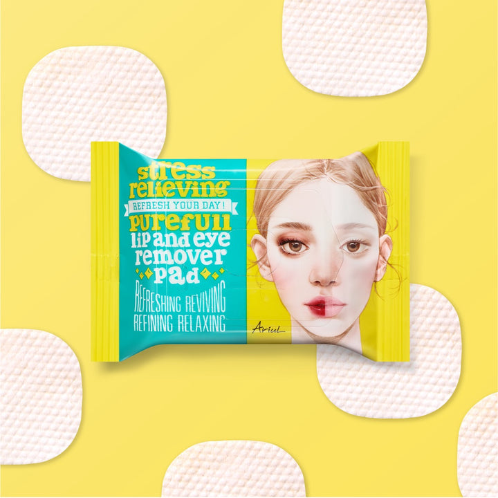 STRESS RELIEVING PUREFULL LIP&EYE REMOVER PAD - 30 Sheets